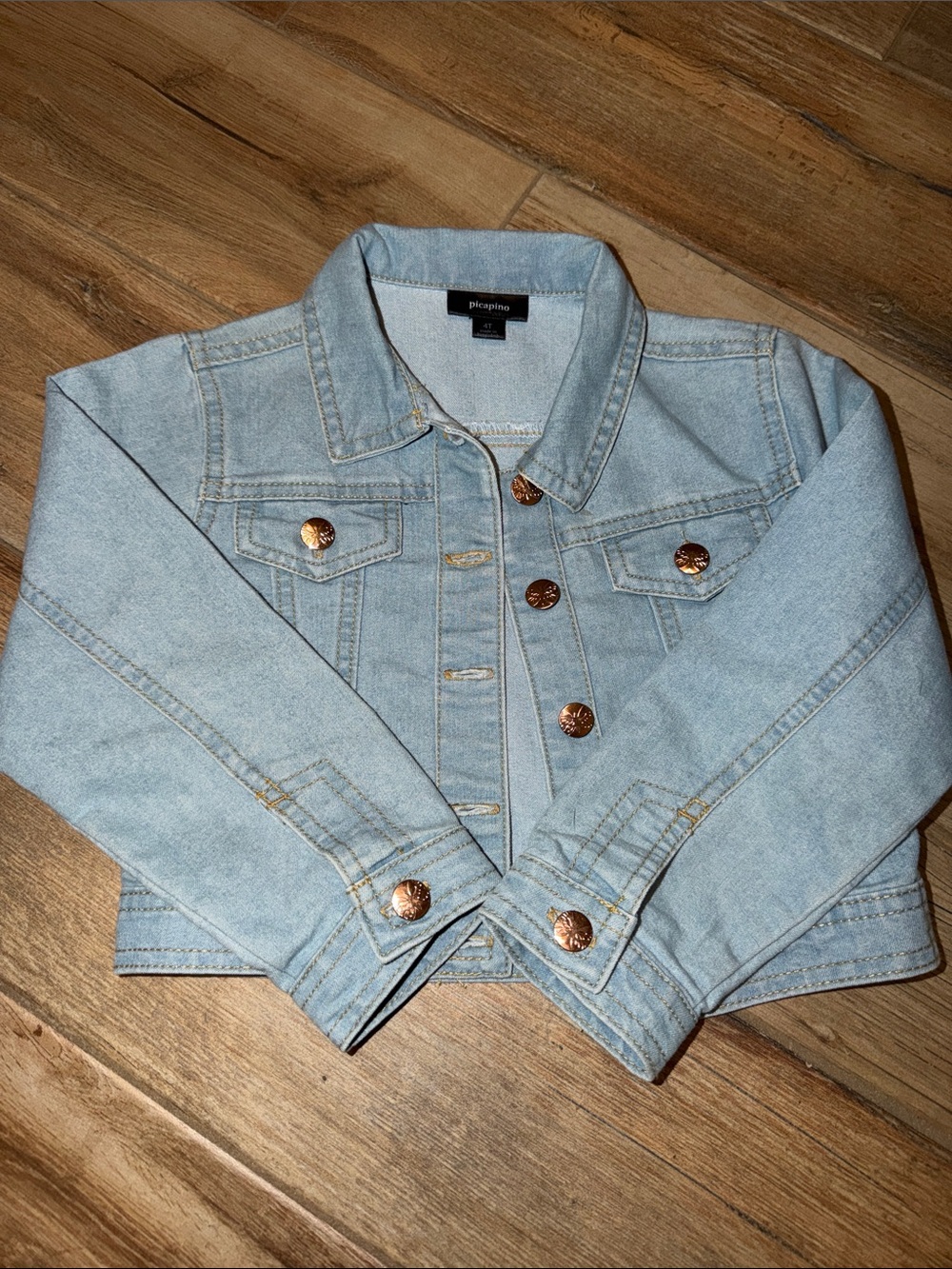 Pincopallo Kids Light Wash Denim Jacket - Light Blue